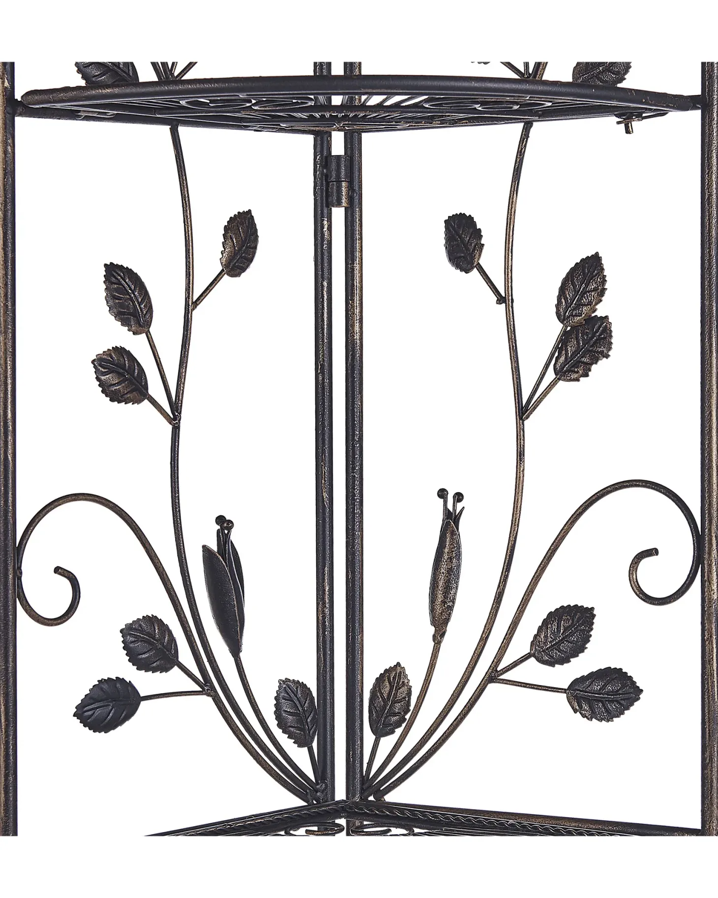 Regał narożny SIDERNO Metal 158 cm 35 cm Czarny
