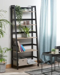Outlet Regał 5 półek CROYDON 163 cm Czarny Biblioteczki I Regały|Wszystko Do Przechowywania W Kuchni