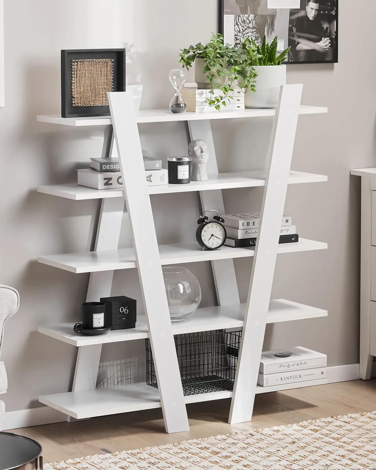 Sale Regał 5 półek ESCALANTE 116 cm Biblioteczki I Regały|Wszystko Do Przechowywania W Kuchni