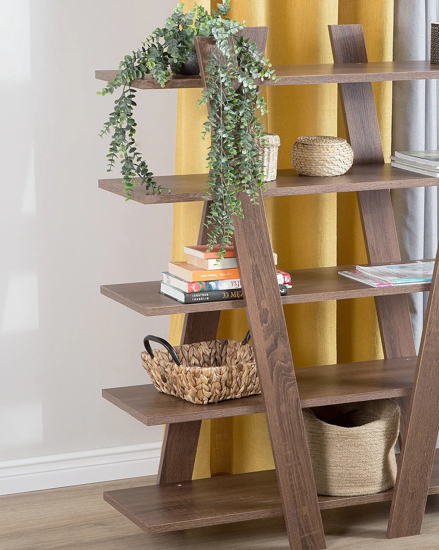 Sale Regał 5 półek ESCALANTE 116 cm Ciemno Biblioteczki I Regały|Wszystko Do Przechowywania W Kuchni