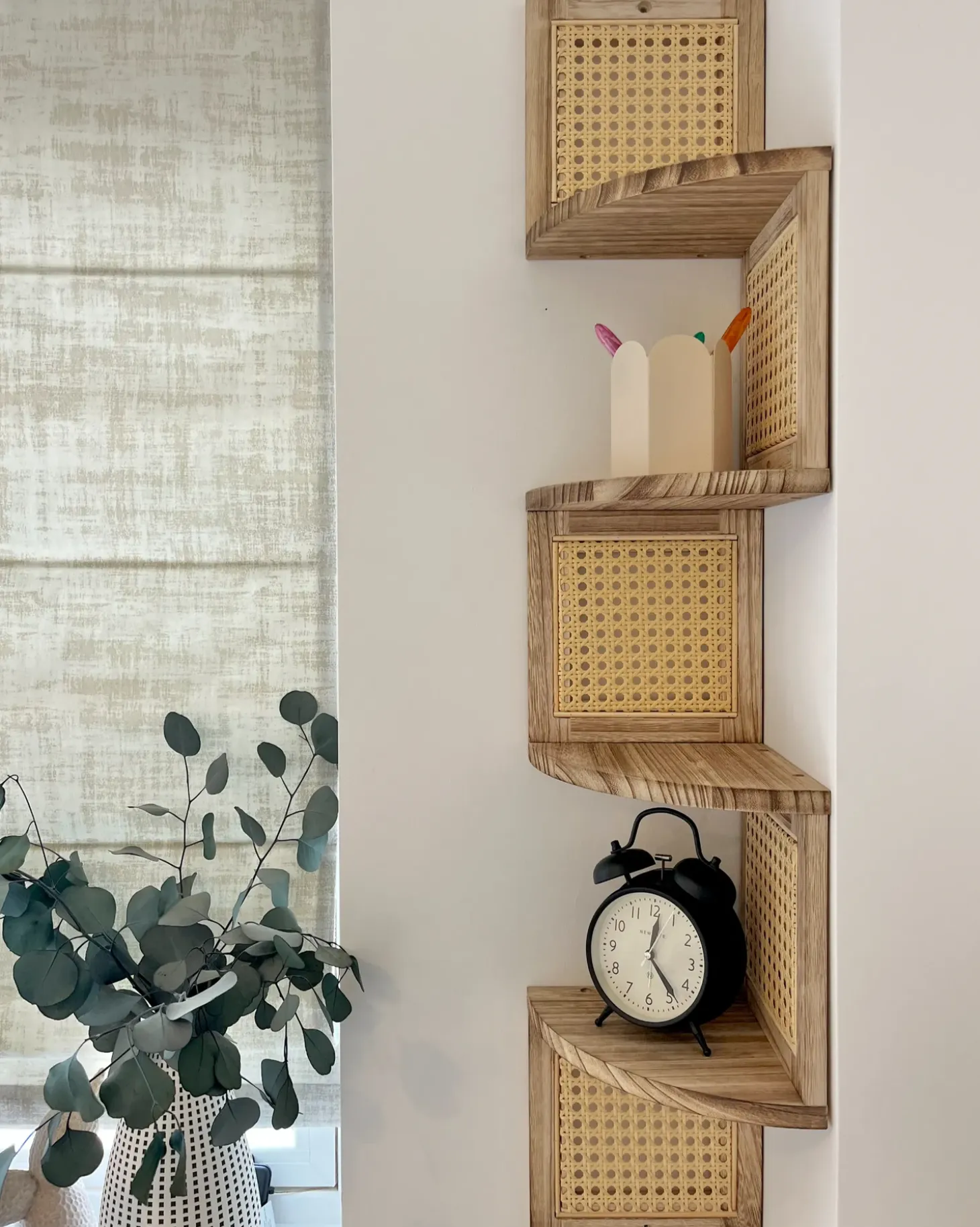 Regał 4 półki ALDER Drewno paulownia 101 cm Jasno Biblioteczki I Regały|Wszystko Do Przechowywania W Kuchni
