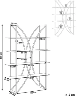 Sale Regał 4 półki HOLLOW Metal 175 cm Biblioteczki I Regały|Wszystko Do Przechowywania W Kuchni