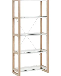 Best Regał 4 półki JENKS 152 cm Biały Biblioteczki I Regały|Wszystko Do Przechowywania W Kuchni
