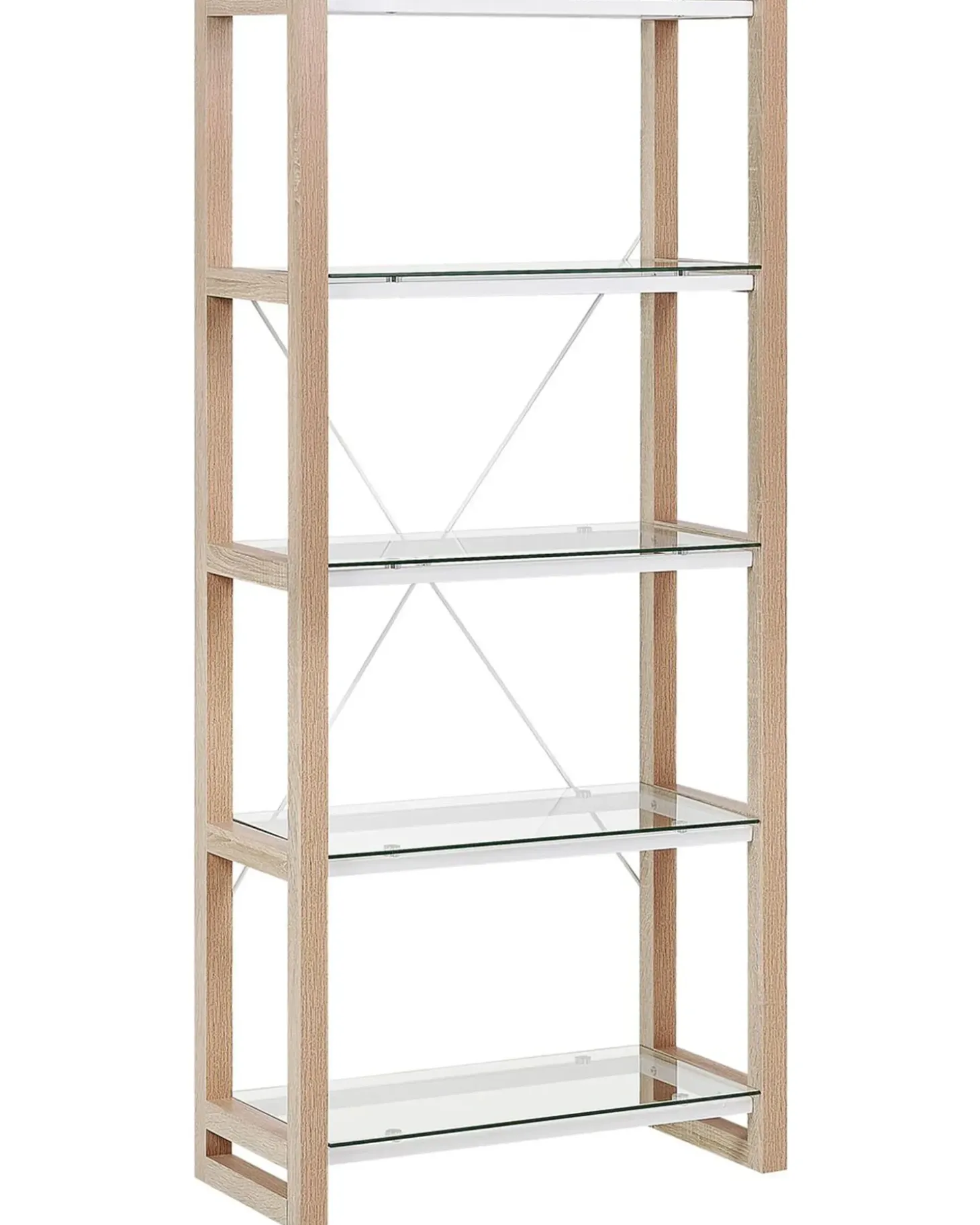 Best Regał 4 półki JENKS 152 cm Biały Biblioteczki I Regały|Wszystko Do Przechowywania W Kuchni