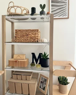 Best Regał 4 półki JENKS 152 cm Biały Biblioteczki I Regały|Wszystko Do Przechowywania W Kuchni