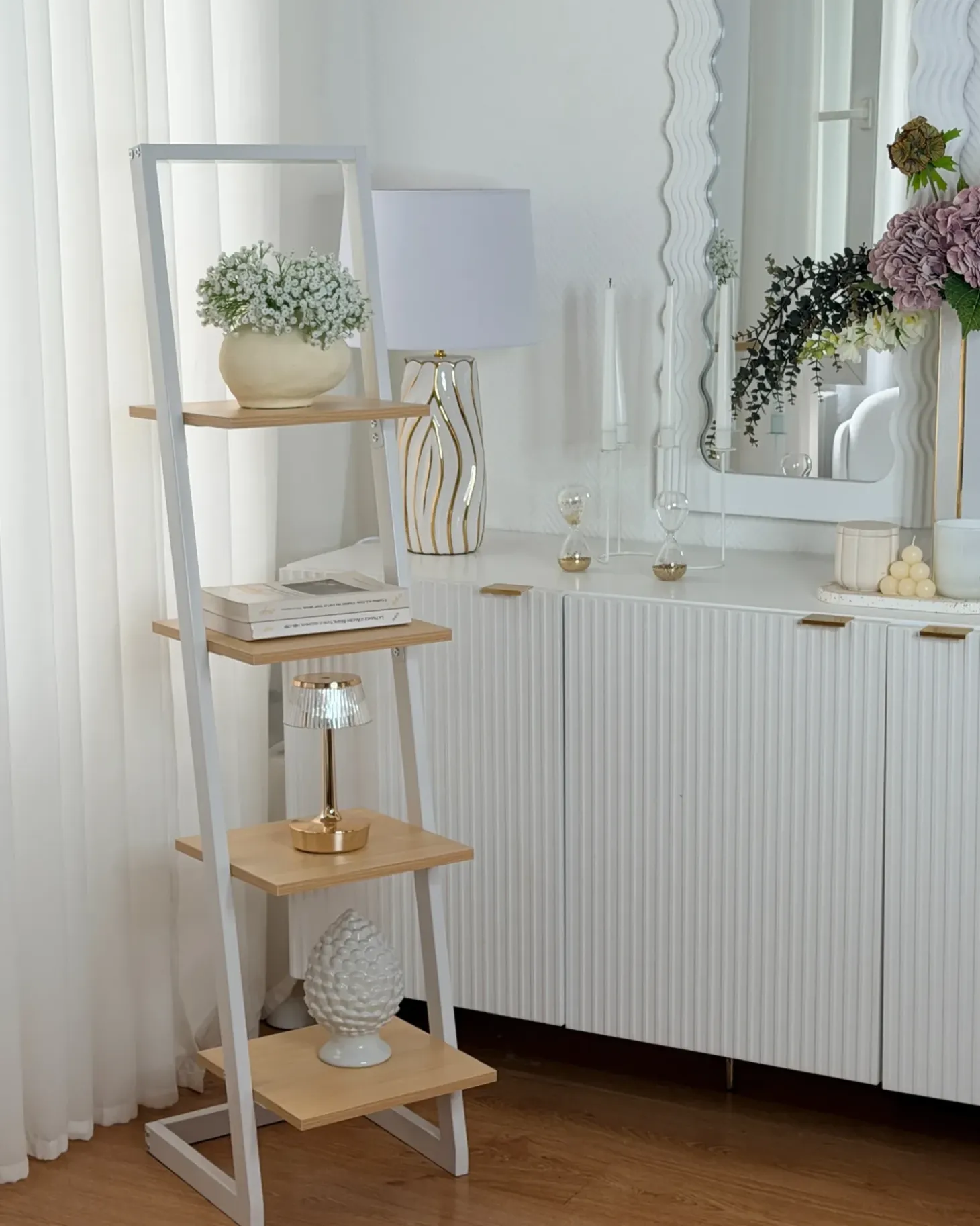 Sale Regał 4 półki JOPLIN 143 cm Biały Biblioteczki I Regały|Wszystko Do Przechowywania W Kuchni