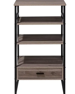 Clearance Regał 3 półki KEENE 101 cm Beżowoszary Biblioteczki I Regały|Wszystko Do Przechowywania W Kuchni
