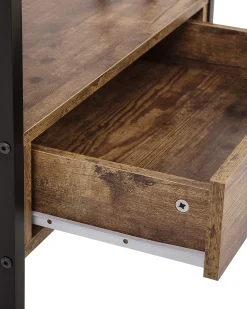 Sale Regał 3 półki KEENE 101 cm Ciemnobrązowy Biblioteczki I Regały|Wszystko Do Przechowywania W Kuchni