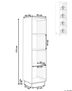 Clearance LEANDRO 175 cm Jasno Biblioteczki I Regały|Wszystko Do Przechowywania W Kuchni
