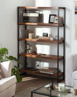 Discount TIFTON 155 cm Ciemnobrązowy Biblioteczki I Regały|Wszystko Do Przechowywania W Kuchni