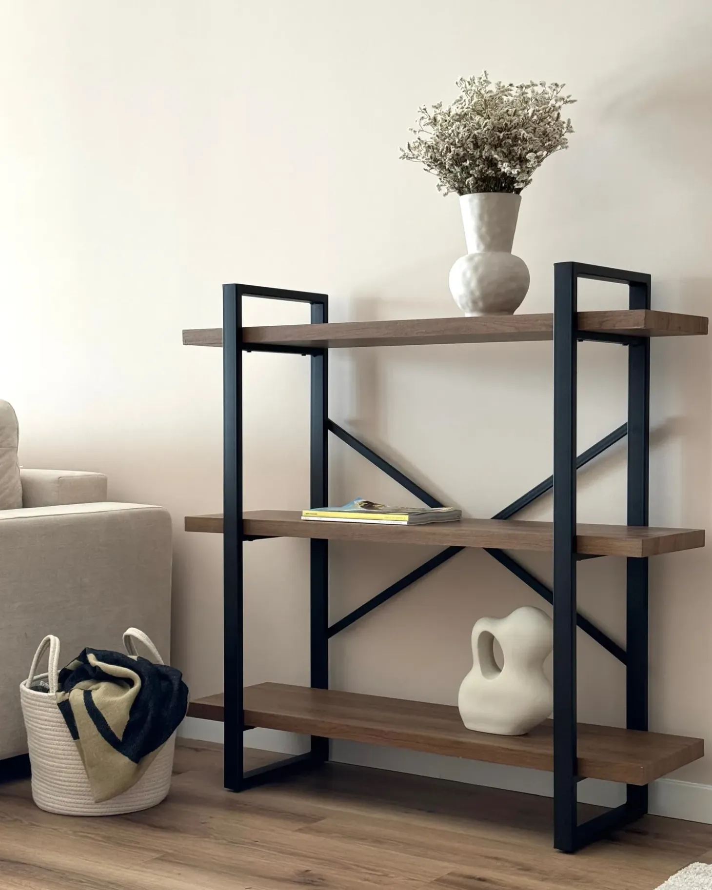 New TIMBER 111 cm Ciemnobrązowy Biblioteczki I Regały|Wszystko Do Przechowywania W Kuchni