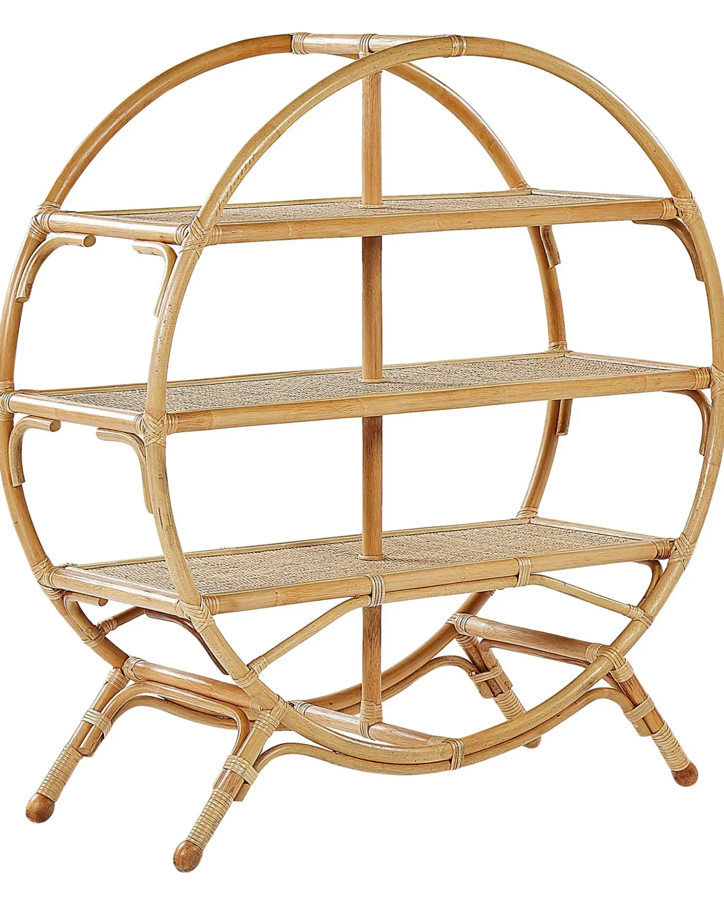 Hot Regał 3 półki TUVALU II Rattan 109 cm Naturalny Biblioteczki I Regały|Wszystko Do Przechowywania W Kuchni