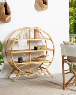Hot Regał 3 półki TUVALU II Rattan 109 cm Naturalny Biblioteczki I Regały|Wszystko Do Przechowywania W Kuchni