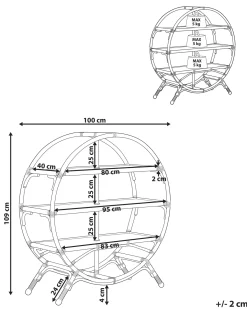 Hot Regał 3 półki TUVALU II Rattan 109 cm Naturalny Biblioteczki I Regały|Wszystko Do Przechowywania W Kuchni