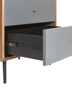 New Regał RICHMOND 139 cm Orzech ciemny Biblioteczki I Regały|Wszystko Do Przechowywania W Kuchni