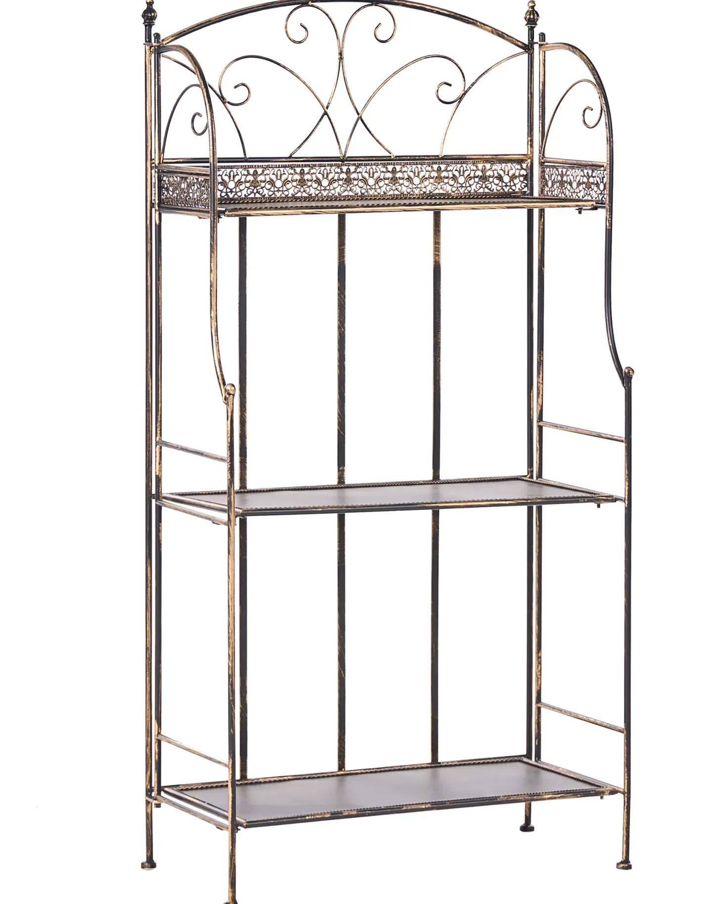 Regał VILLADOSE Metal 117 cm 60 cm Czarny