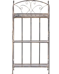 Regał VILLADOSE Metal 117 cm 60 cm Czarny