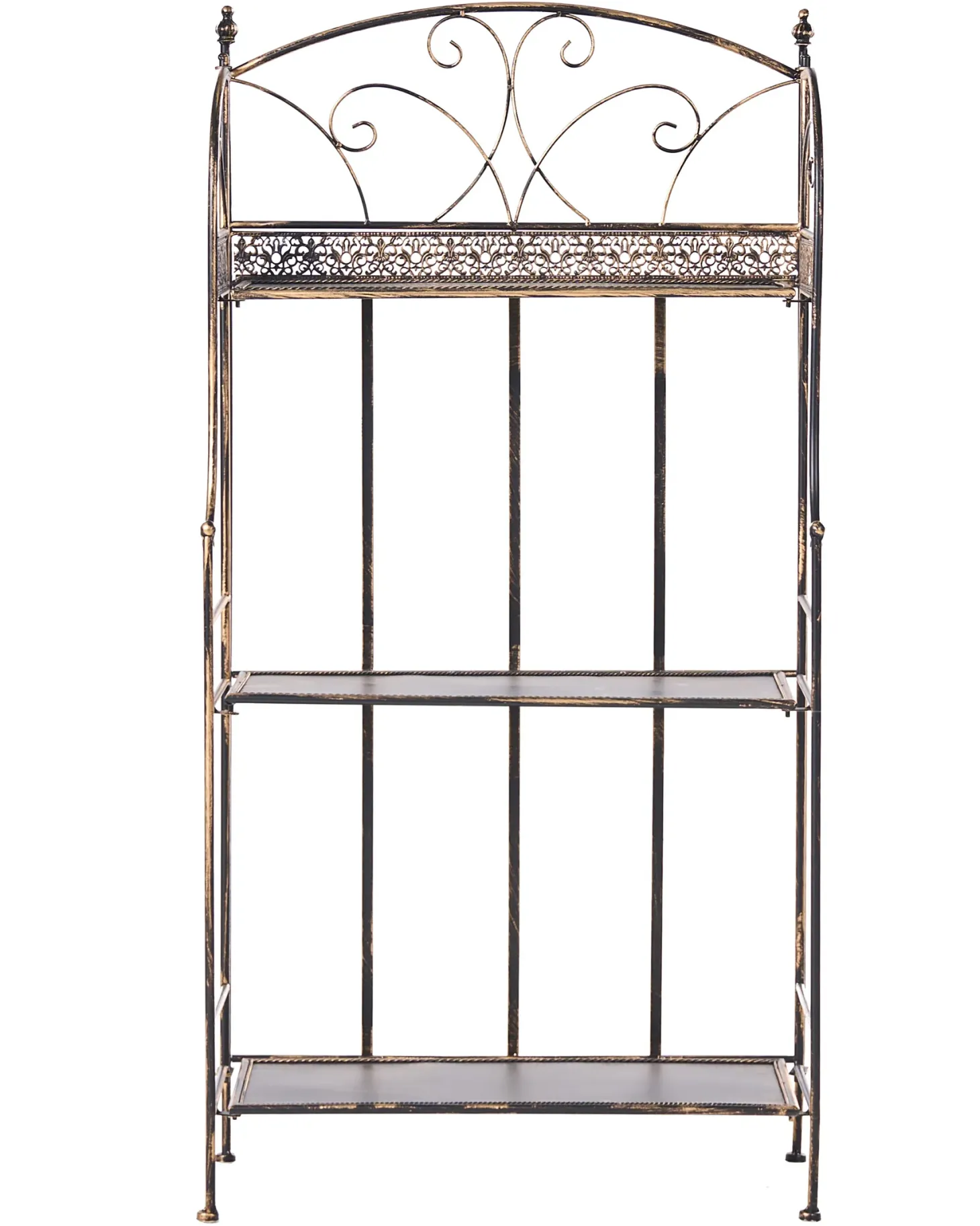Regał VILLADOSE Metal 117 cm 60 cm Czarny