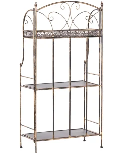 Regał VILLADOSE Metal 117 cm 60 cm Czarny