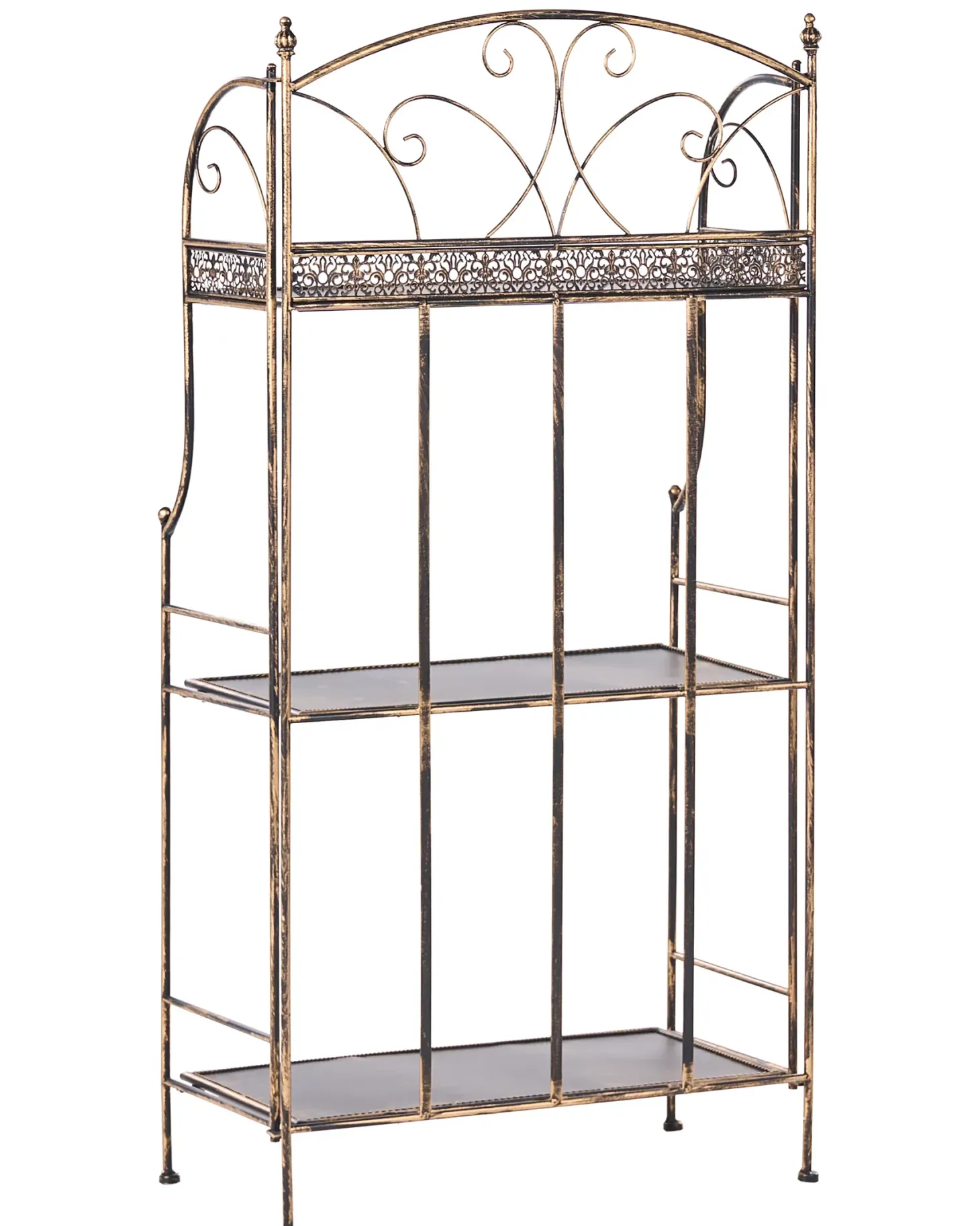 Regał VILLADOSE Metal 117 cm 60 cm Czarny
