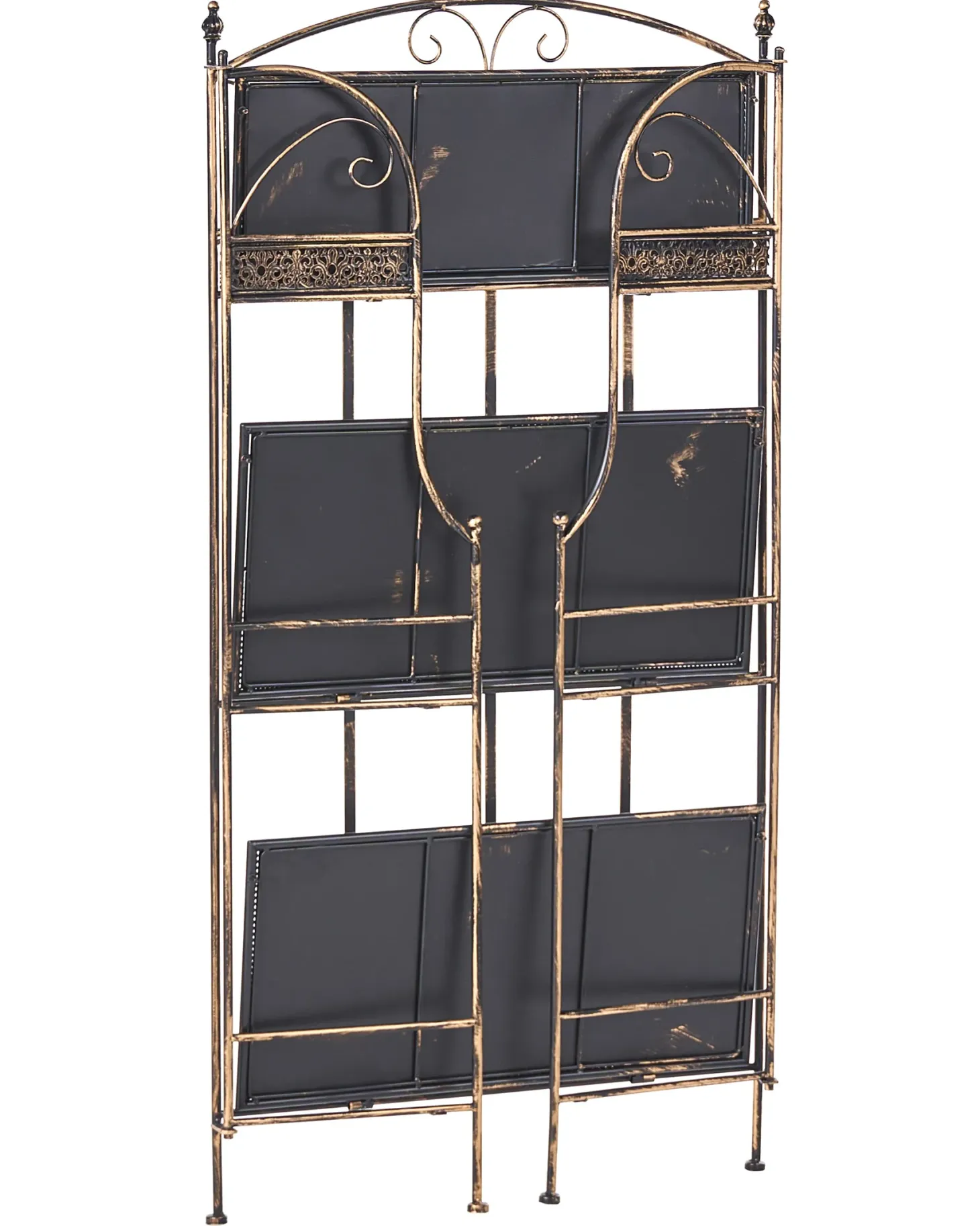 Regał VILLADOSE Metal 117 cm 60 cm Czarny