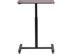 Sale Regulowany stolik pod laptopa ACADEMIA Ciemnobrązowy 65 cm 48 cm z kółkami Wszystkie Biurka|Biurka Z Regulacją Wysokości