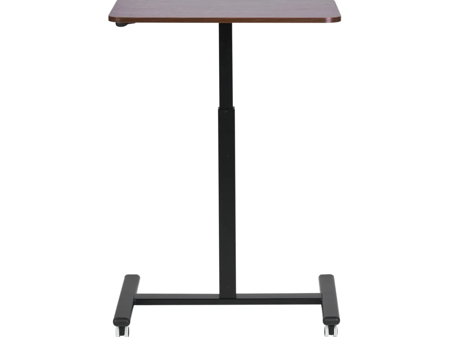 Sale Regulowany stolik pod laptopa ACADEMIA Ciemnobrązowy 65 cm 48 cm z kółkami Wszystkie Biurka|Biurka Z Regulacją Wysokości