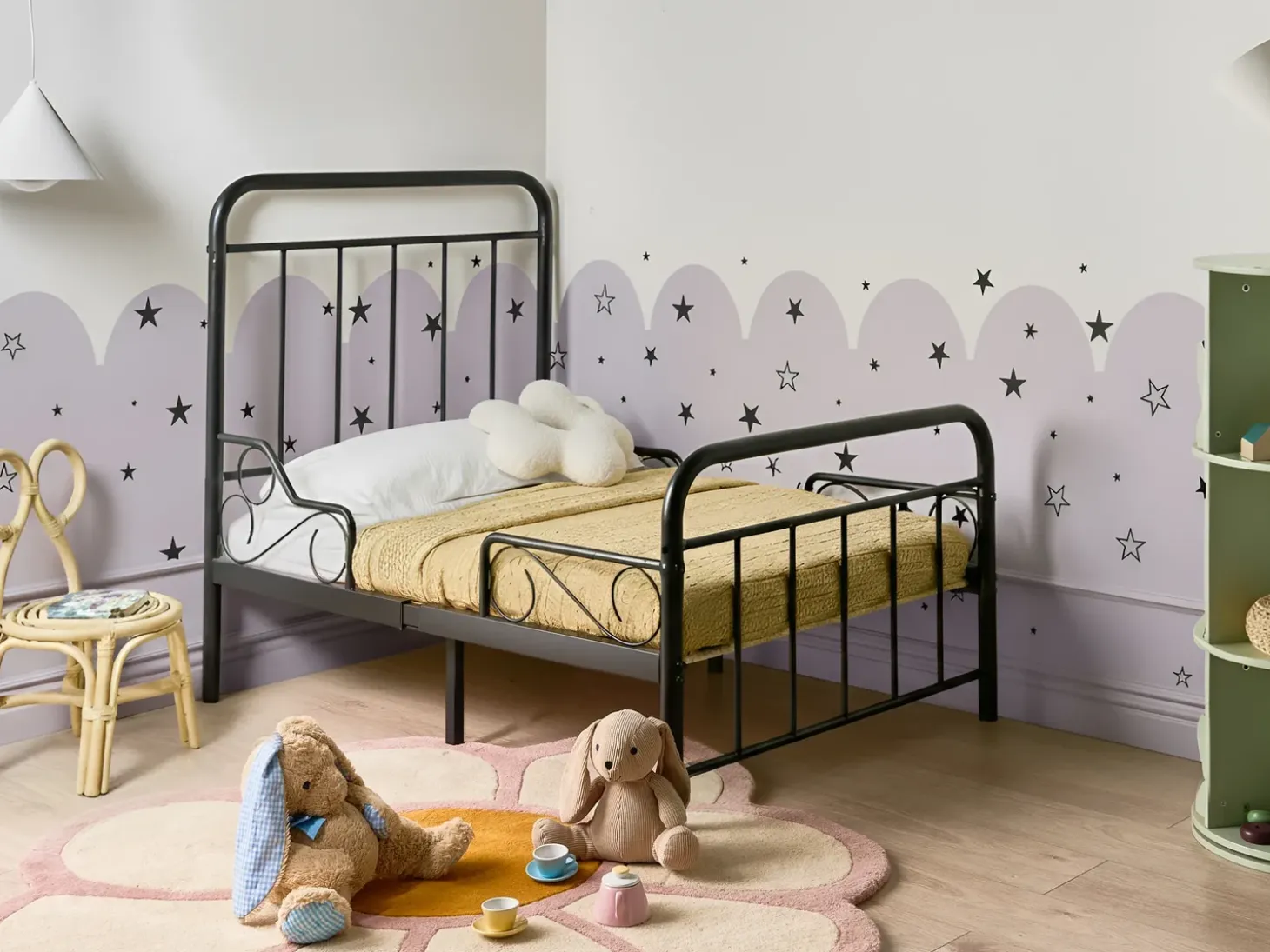 Discount Rozsuwane łóżko dziecięce Metal ANAIS 90 x 200 cm Dzieci Łóżka Metalowe|Wszystkie Meble I Akcesoria Dziecięce