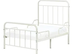 Best Rozsuwane łóżko dziecięce Metal ANAIS 90 x 200 cm Złamana biel Dzieci Łóżka Metalowe|Wszystkie Meble I Akcesoria Dziecięce