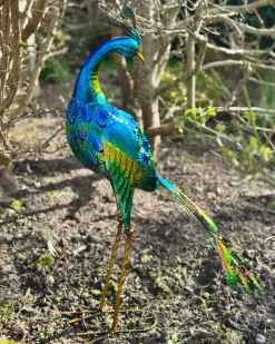 Rzeźba ogrodowa PEACOCK Niebieski