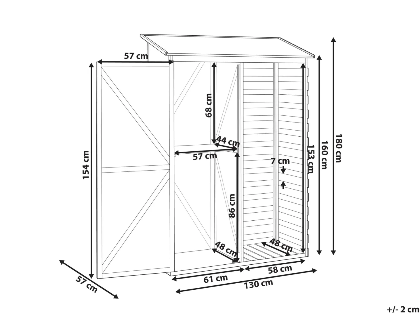 Schowek narzędziowy CENGIO 130 cm 57 cm Szary