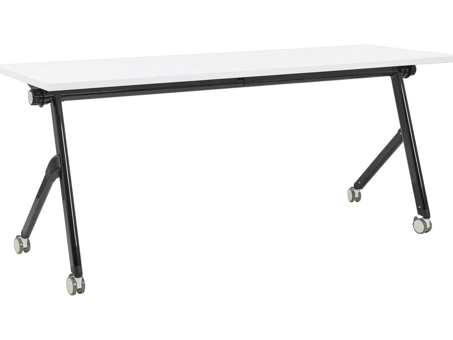 Clearance Składane biurko BENDI Biały 60 cm z kółkami Wszystkie Biurka|Biurka Składane