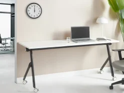 Clearance Składane biurko BENDI Biały 60 cm z kółkami Wszystkie Biurka|Biurka Składane