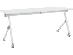 Składane biurko BENDI Biały 180 cm 60 cm z kółkami