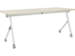 Outlet BENDI Jasnobrązowy 180 cm 60 cm z kółkami Wszystkie Biurka|Biurka Składane