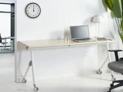 Outlet BENDI Jasnobrązowy 180 cm 60 cm z kółkami Wszystkie Biurka|Biurka Składane