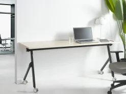 Składane biurko BENDI Jasnobrązowy 60 cm z kółkami Wszystkie Biurka|Biurka Składane