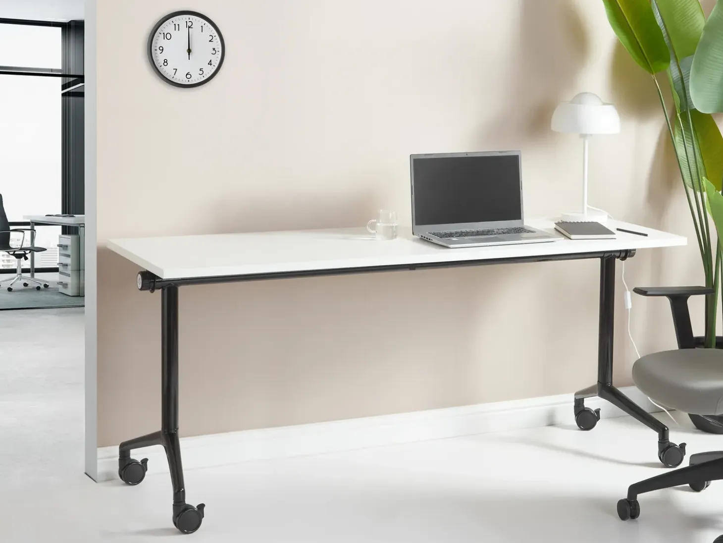 Best Składane biurko CAVI Biały 60 cm z kółkami Wszystkie Biurka|Biurka Składane