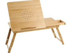 Outlet Składany stolik pod laptopa ORGE Jasno 57 cm 35 cm Wszystkie Biurka|Biurka Składane