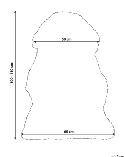 Skóra owcza ULURU Beżowy 65 x 110 cm