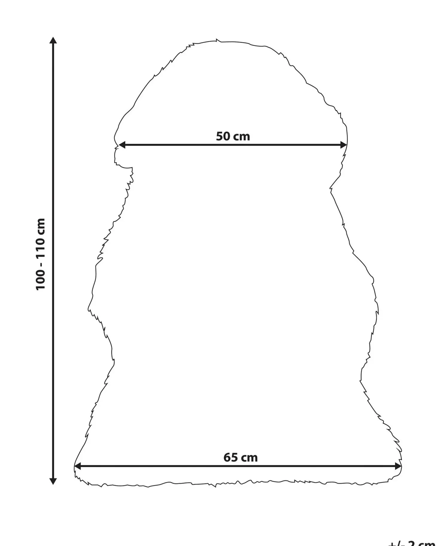Skóra owcza ULURU Brzoskwiniowy 65 x 110 cm