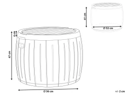 Skrzynia ogrodowa PRINOS 56 cm 56 cm Szary