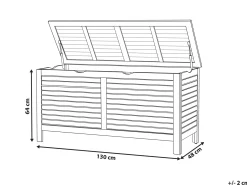 Skrzynia ogrodowa RIVIERA 130 cm 48 cm Brązowy