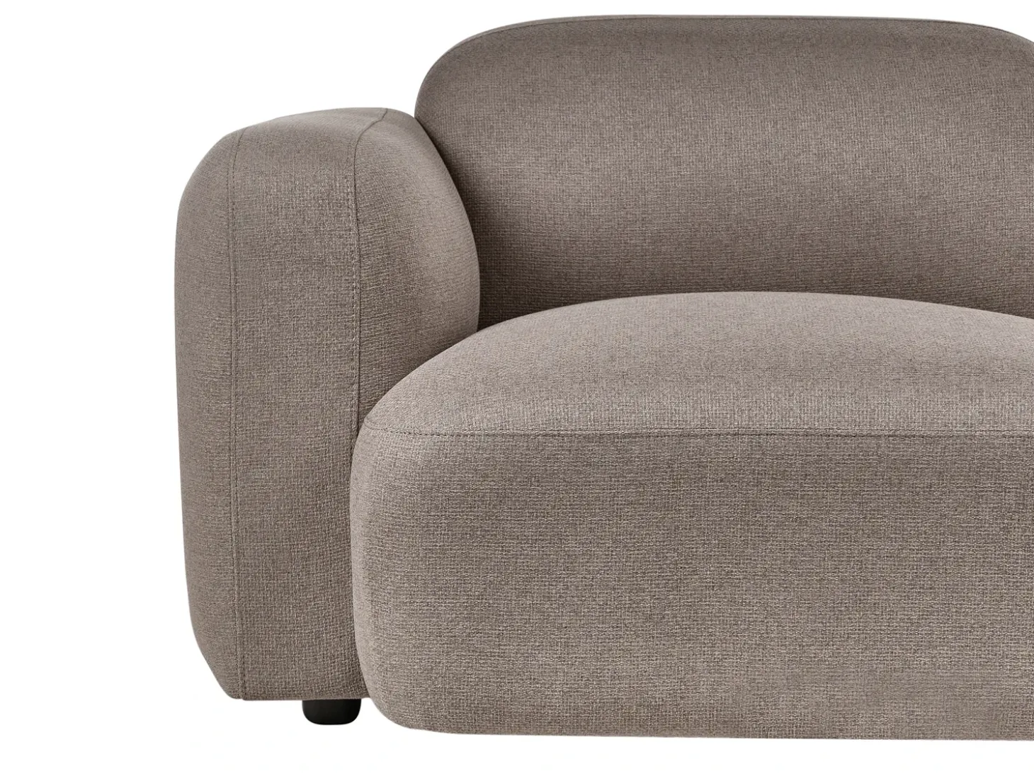 Discount Sofa dla 3 osób AFOSS Beżowoszary Sofy Tapicerowane|Wszystkie Sofy