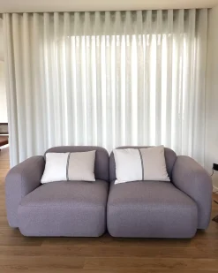 Discount Sofa dla 3 osób AFOSS Beżowoszary Sofy Tapicerowane|Wszystkie Sofy