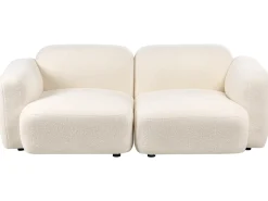 Clearance Sofa dla 3 osób AFOSS Boucle Złamana biel Sofy Tapicerowane|Wszystkie Sofy