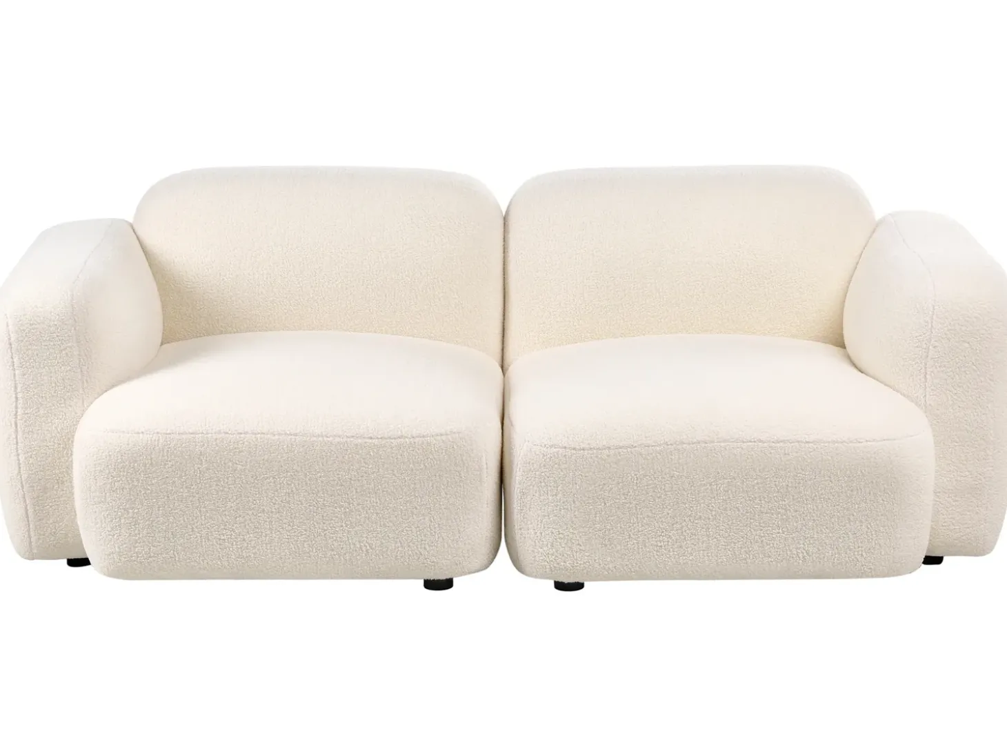 Clearance Sofa dla 3 osób AFOSS Boucle Złamana biel Sofy Tapicerowane|Wszystkie Sofy