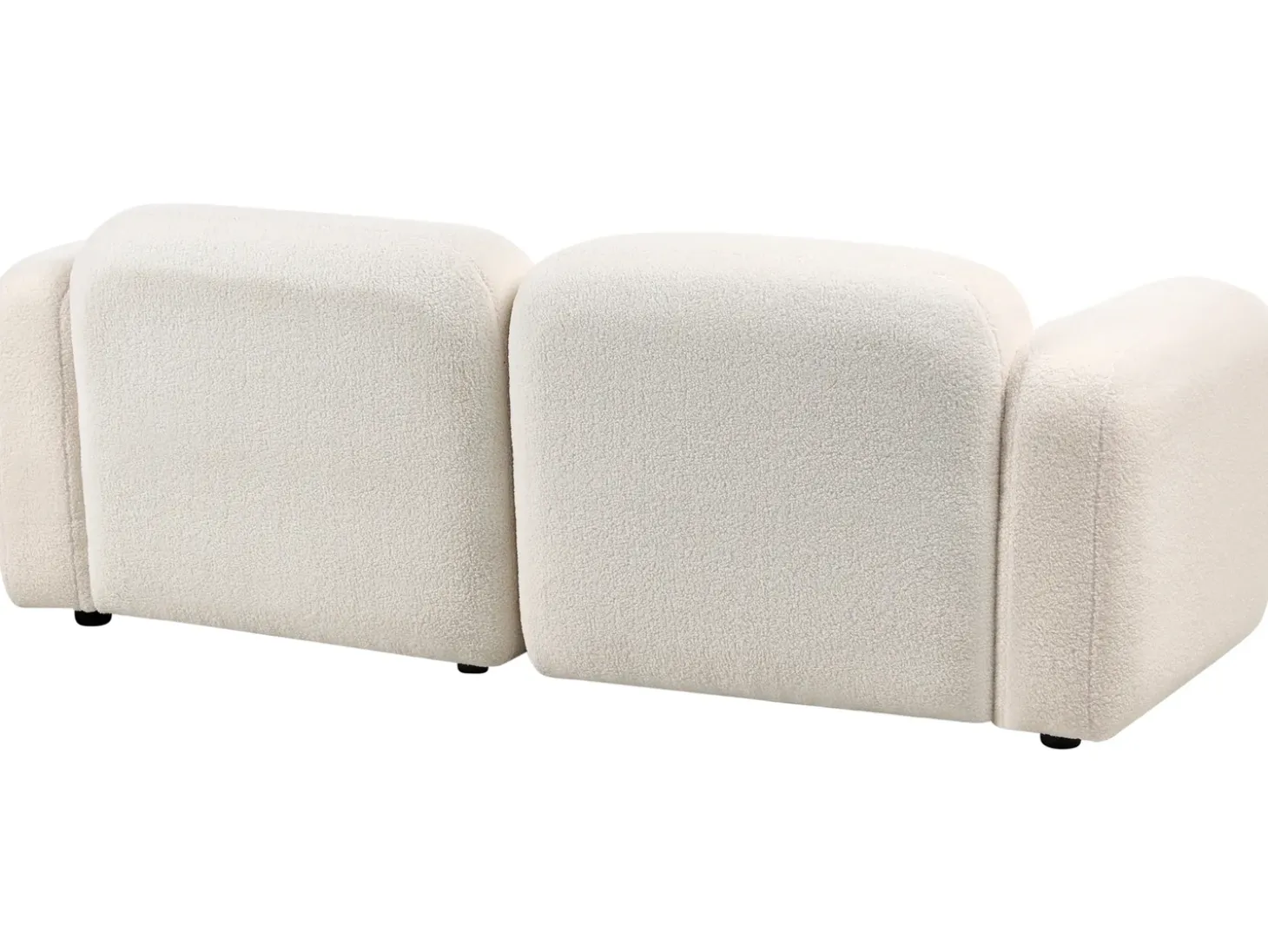 Clearance Sofa dla 3 osób AFOSS Boucle Złamana biel Sofy Tapicerowane|Wszystkie Sofy