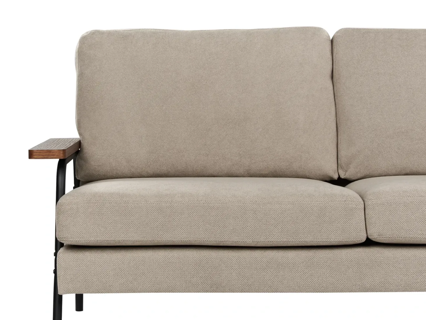 Sale Sofa dla 3 osób AKRANES Beżowoszary Sofy Tapicerowane|Wszystkie Sofy