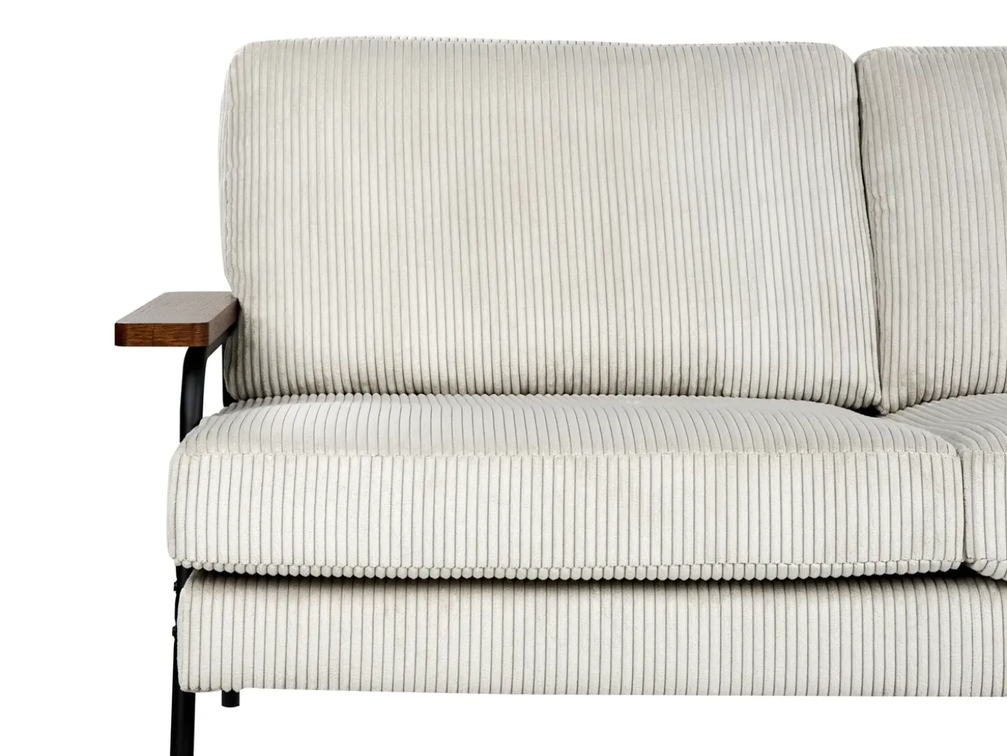 Online Sofa dla 3 osób AKRANES Sztruks Jasnoszary Sofy Tapicerowane|Wszystkie Sofy